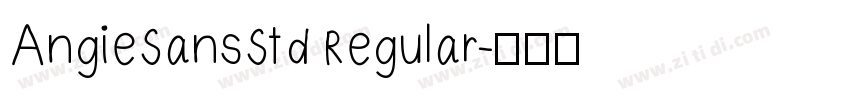 AngieSansStd Regular字体转换